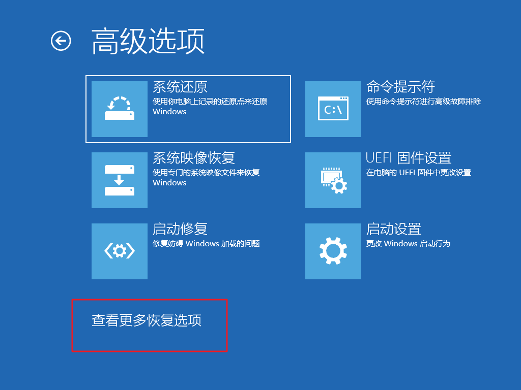 5-查看更多恢复选项