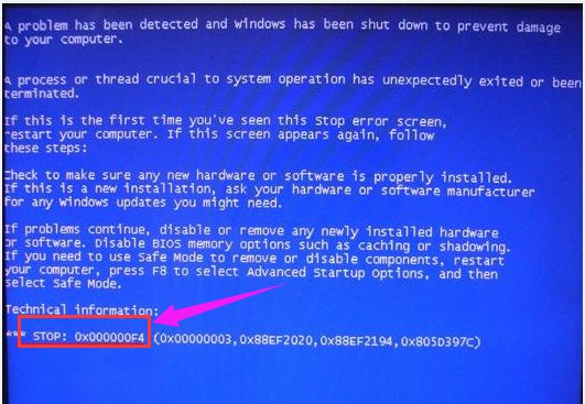 Windows蓝屏代码故障0x000000f4的5大原因！