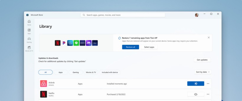 Win11微软商店即将更新，支持历史App恢复