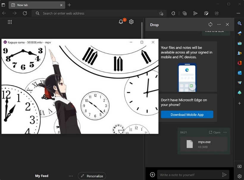 微软Edge浏览器：快来体验全新的Drop功能