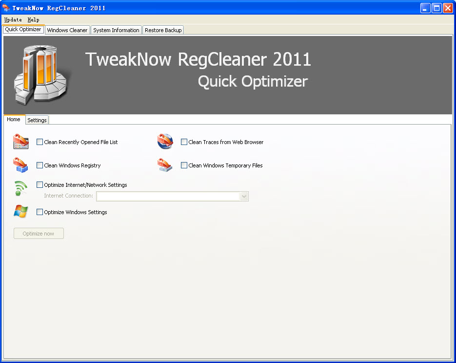 注册表清理优化工具(TweakNow RegCleaner 2011)V7.2.01 个人免费版
